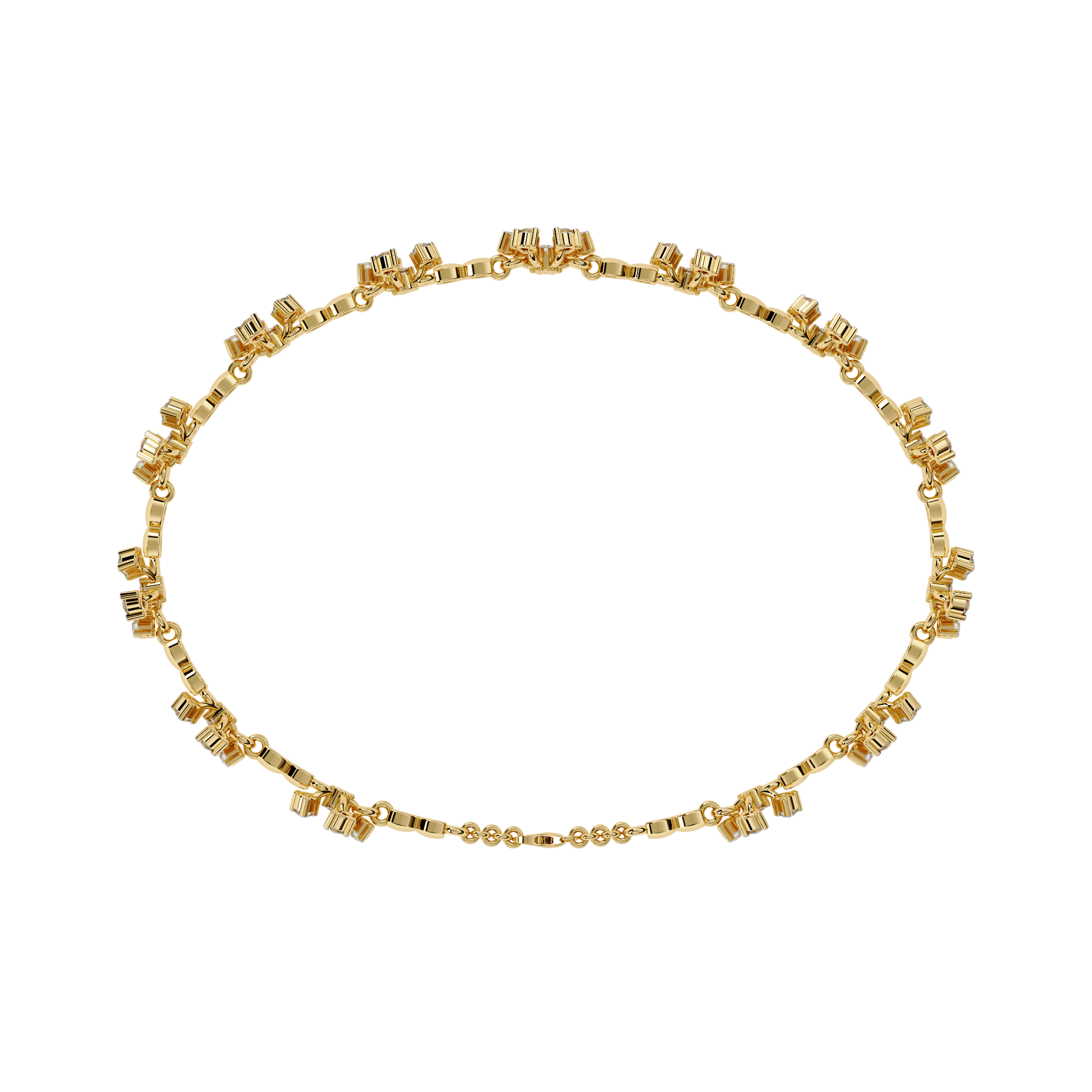 Solitairekart 0.91ct Floral Burst Natural Diamond Bracelet-HI Color, VS-SI Clarity